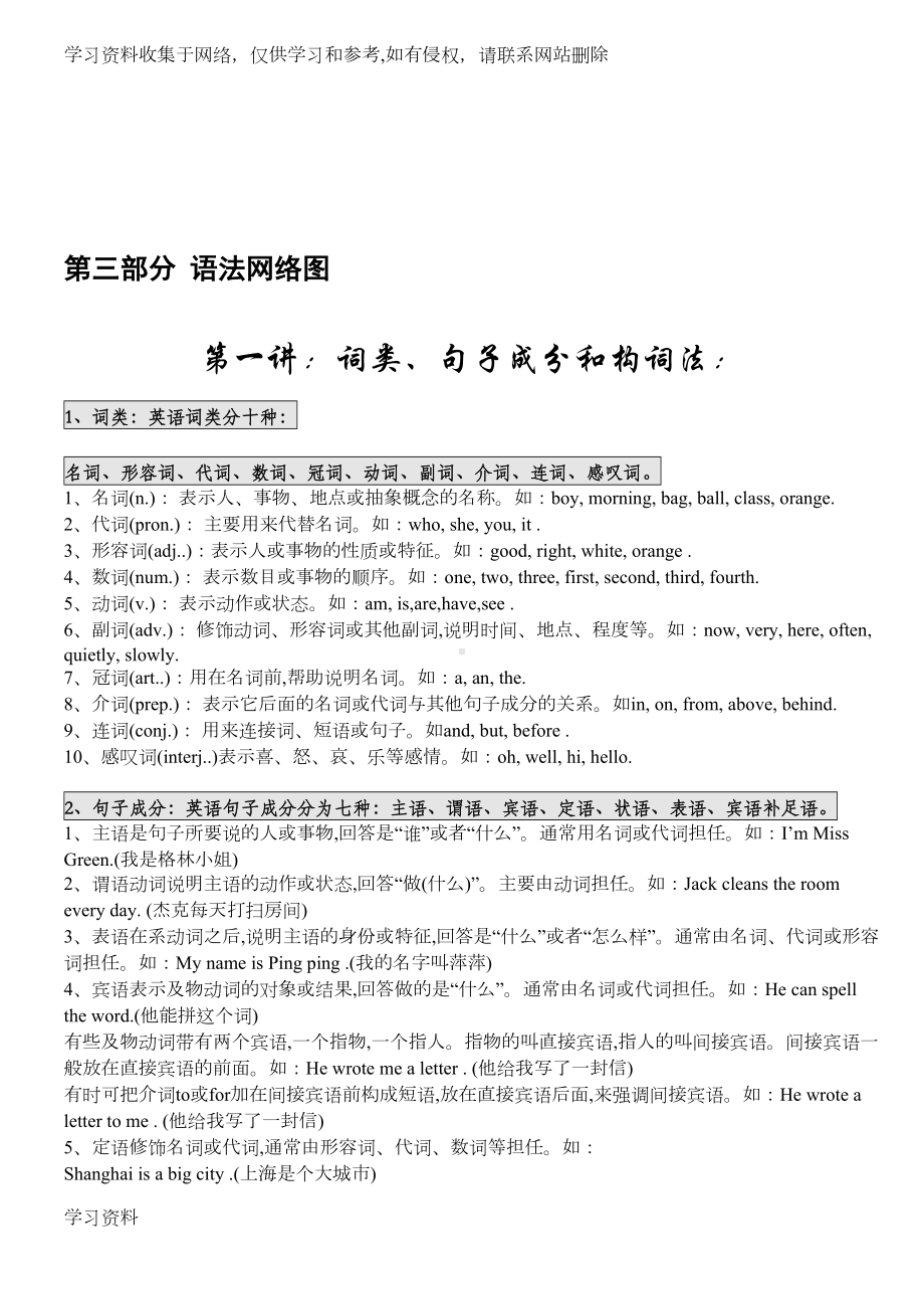 初中英语语法讲解及练习和答案(DOC 65页).doc_第3页