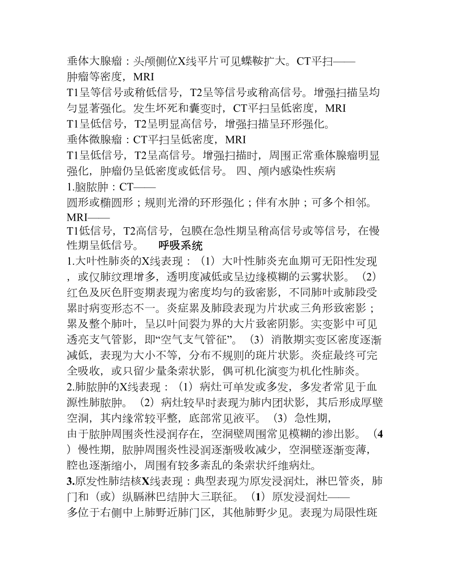 医学影像学大题和名解(常见病=常考点)(DOC 12页).doc_第2页