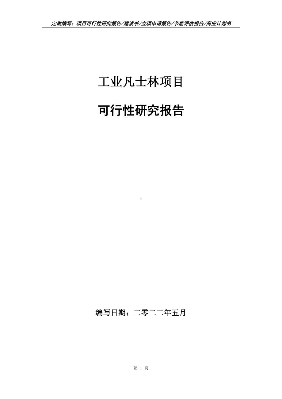 工业凡士林项目可行性报告（写作模板）.doc_第1页