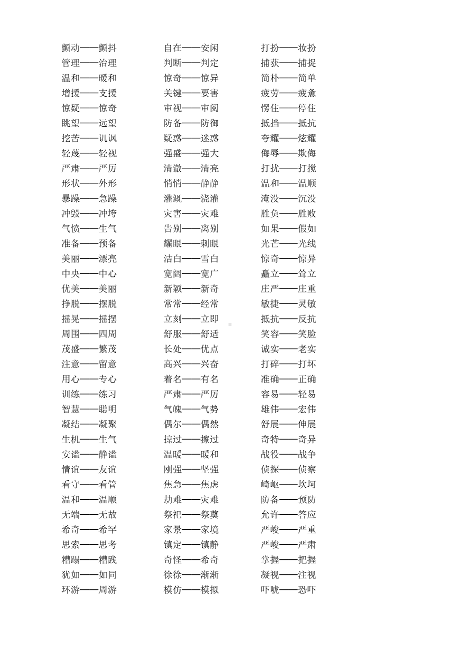 小学生常用近义词反义词大全(DOC 7页).docx_第2页