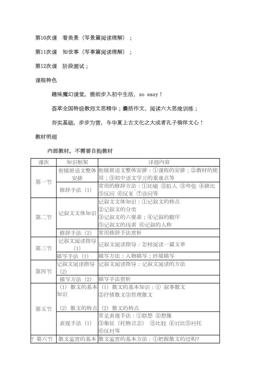 小升初语文衔接辅导计划(DOC 7页).docx_第3页