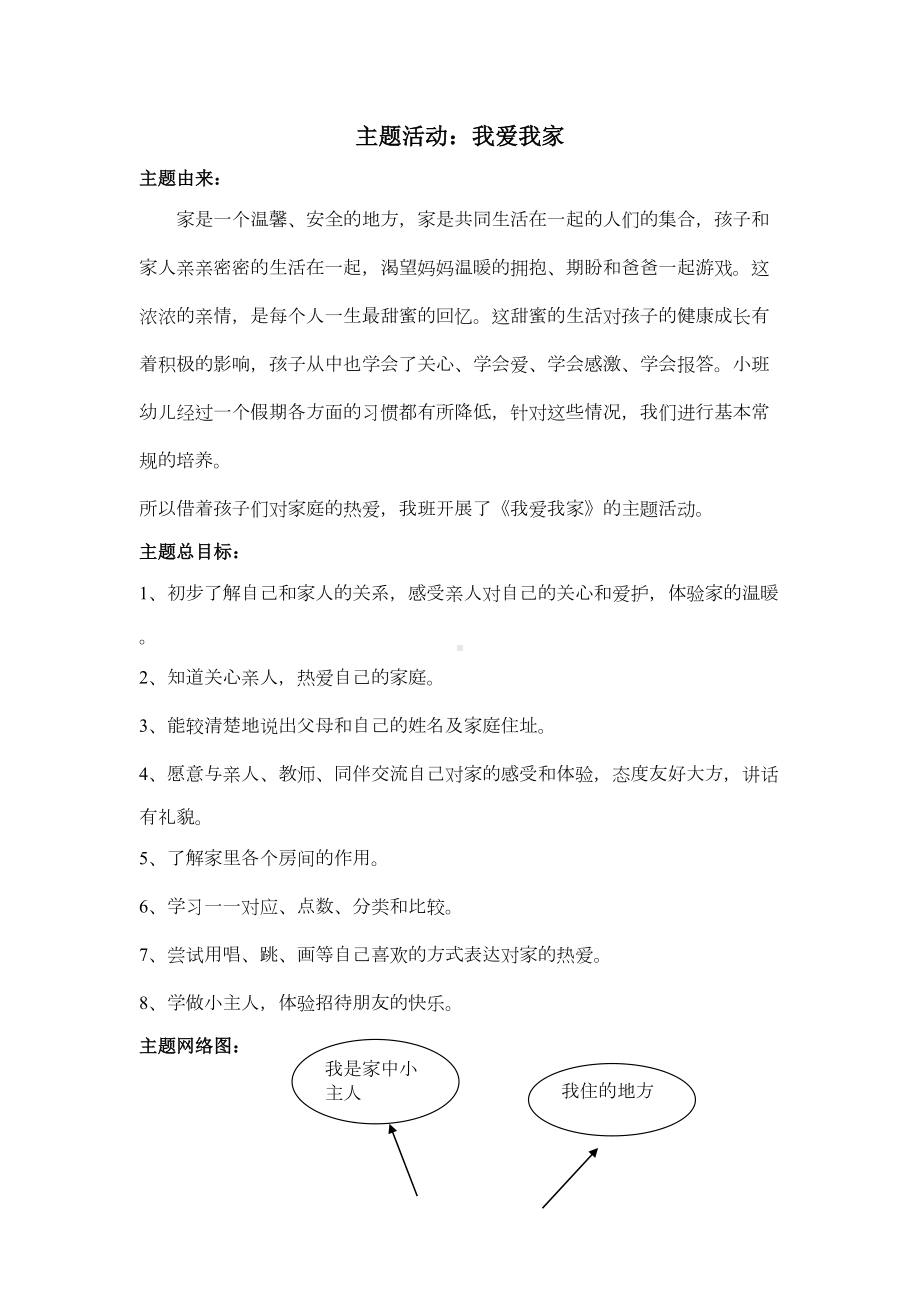 小三班《我爱我家》主题活动教案汇总(DOC 24页).doc_第1页