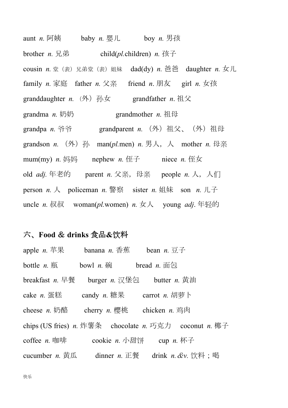 剑桥英语二级考试单词(DOC 11页).doc_第3页