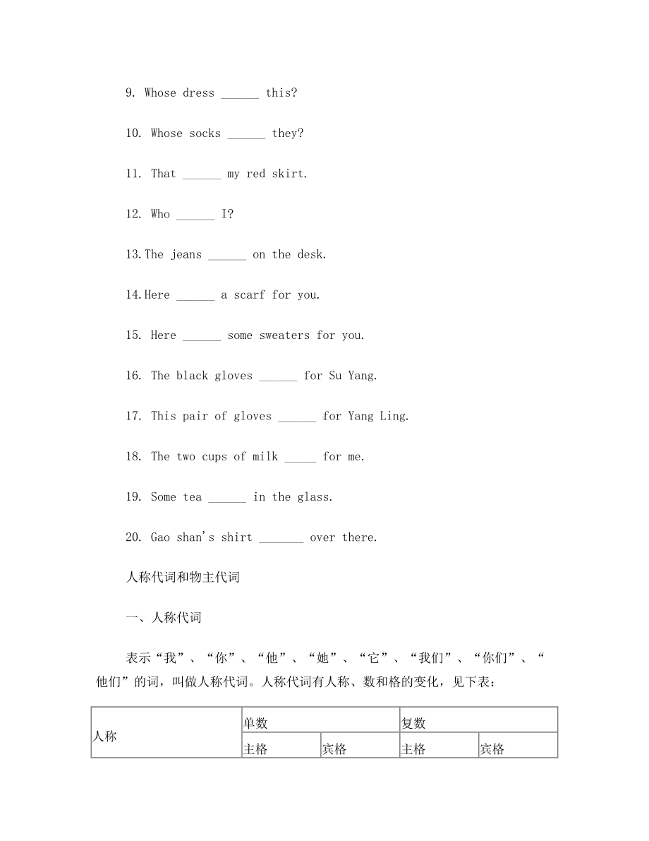 初一上下册英语语法练习题(DOC 22页).doc_第3页