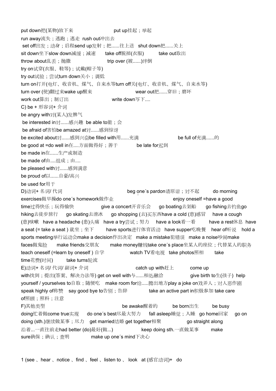 初中英语超详细固定词组及句型搭配(DOC 16页).doc_第2页