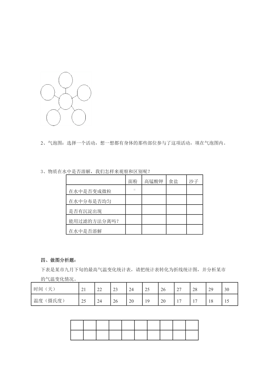 小学科学四年级上学期科学期末考试题-(DOC 4页).doc_第3页