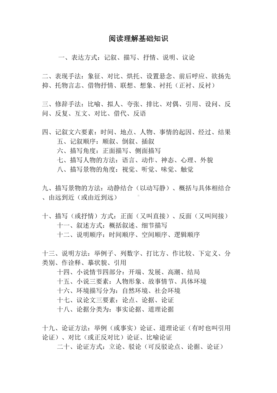 初中语文阅读题答题格式和技巧(DOC 44页).doc_第1页