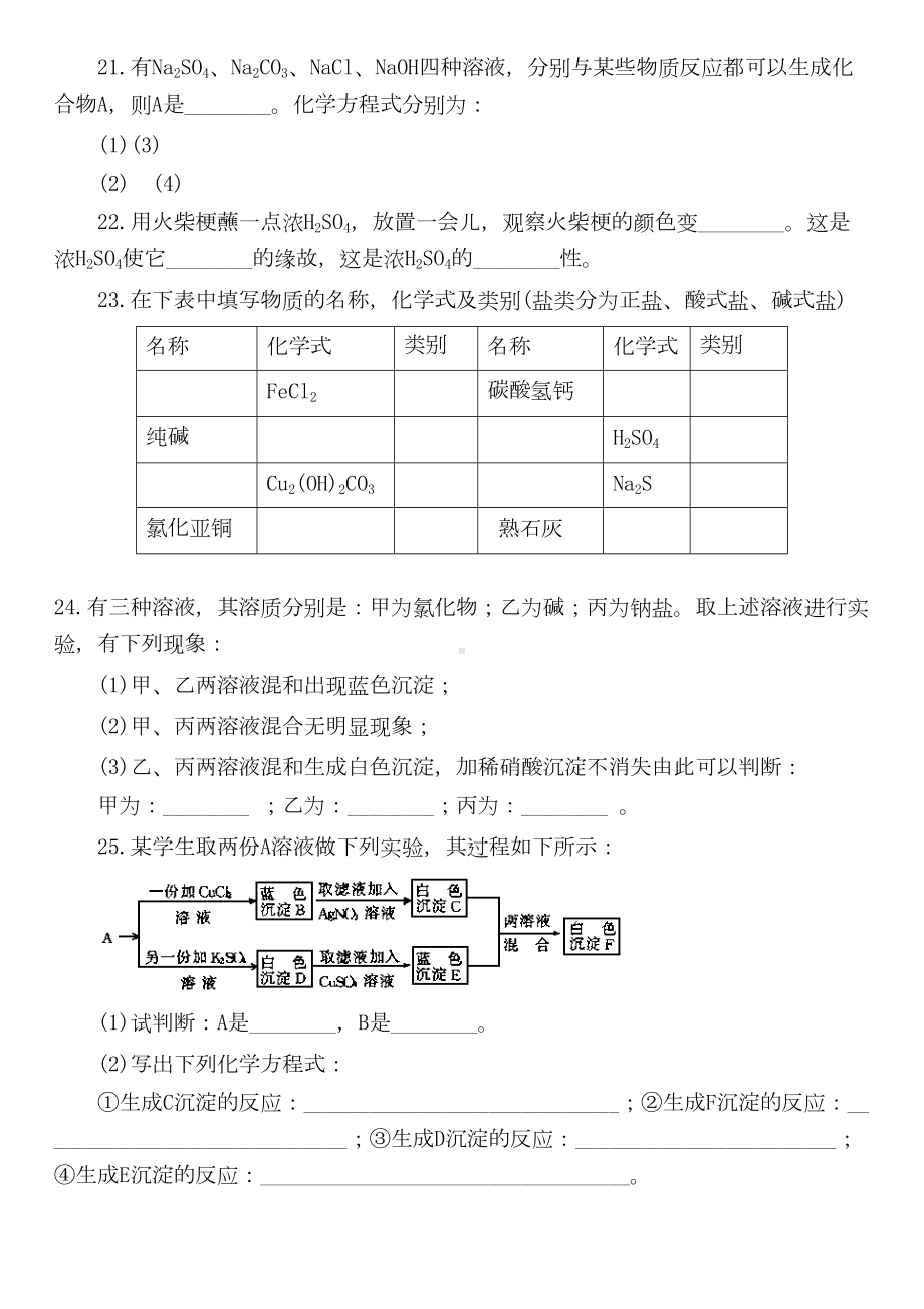 初中化学专题酸碱盐测试题(含答案)(DOC 6页).doc_第3页