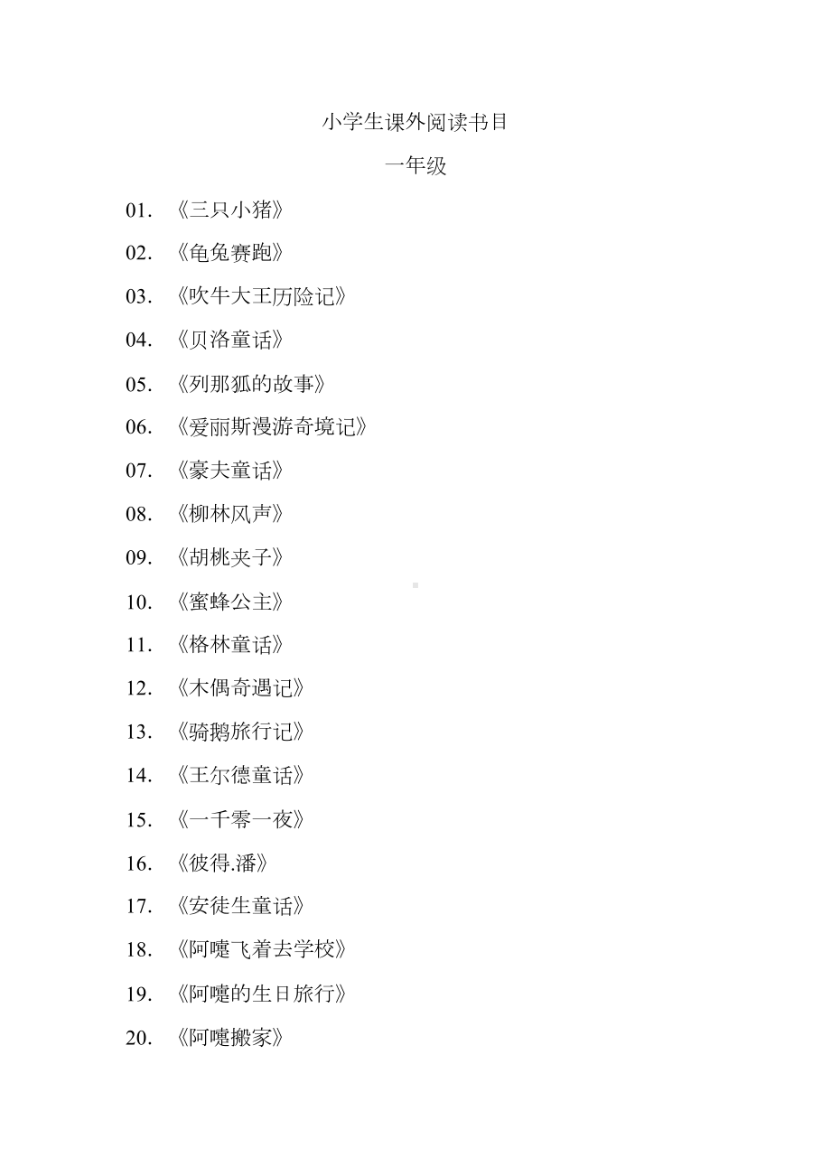 小学生课外阅读书目汇总(DOC 10页).doc_第1页