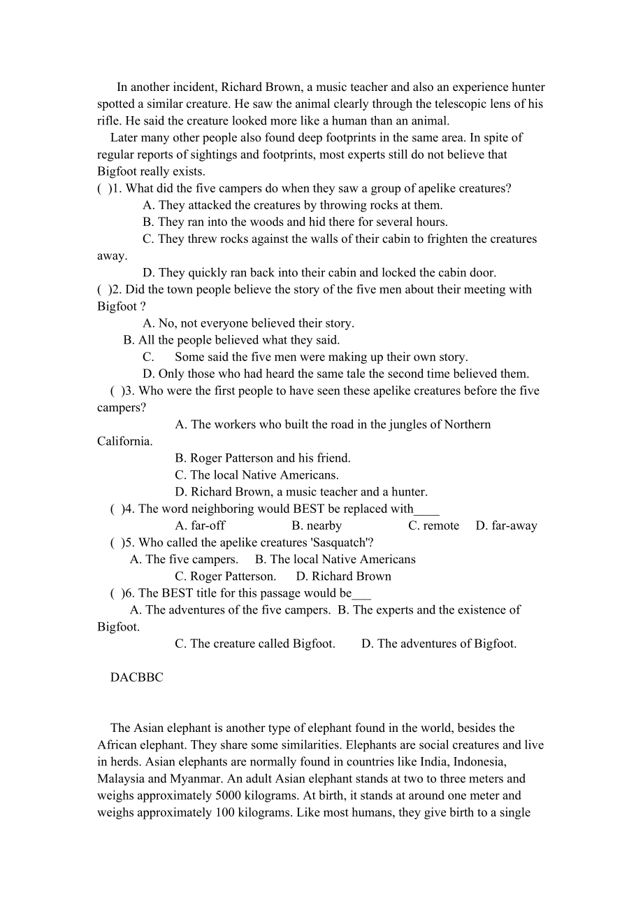 外研版英语九年级阅读理解试题及答案(DOC 7页).doc_第3页