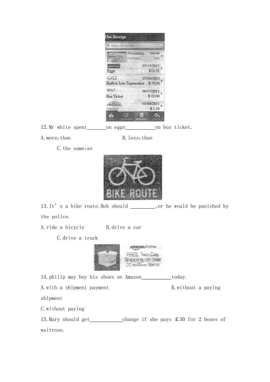 单招英语模拟试题(DOC 10页).docx_第3页