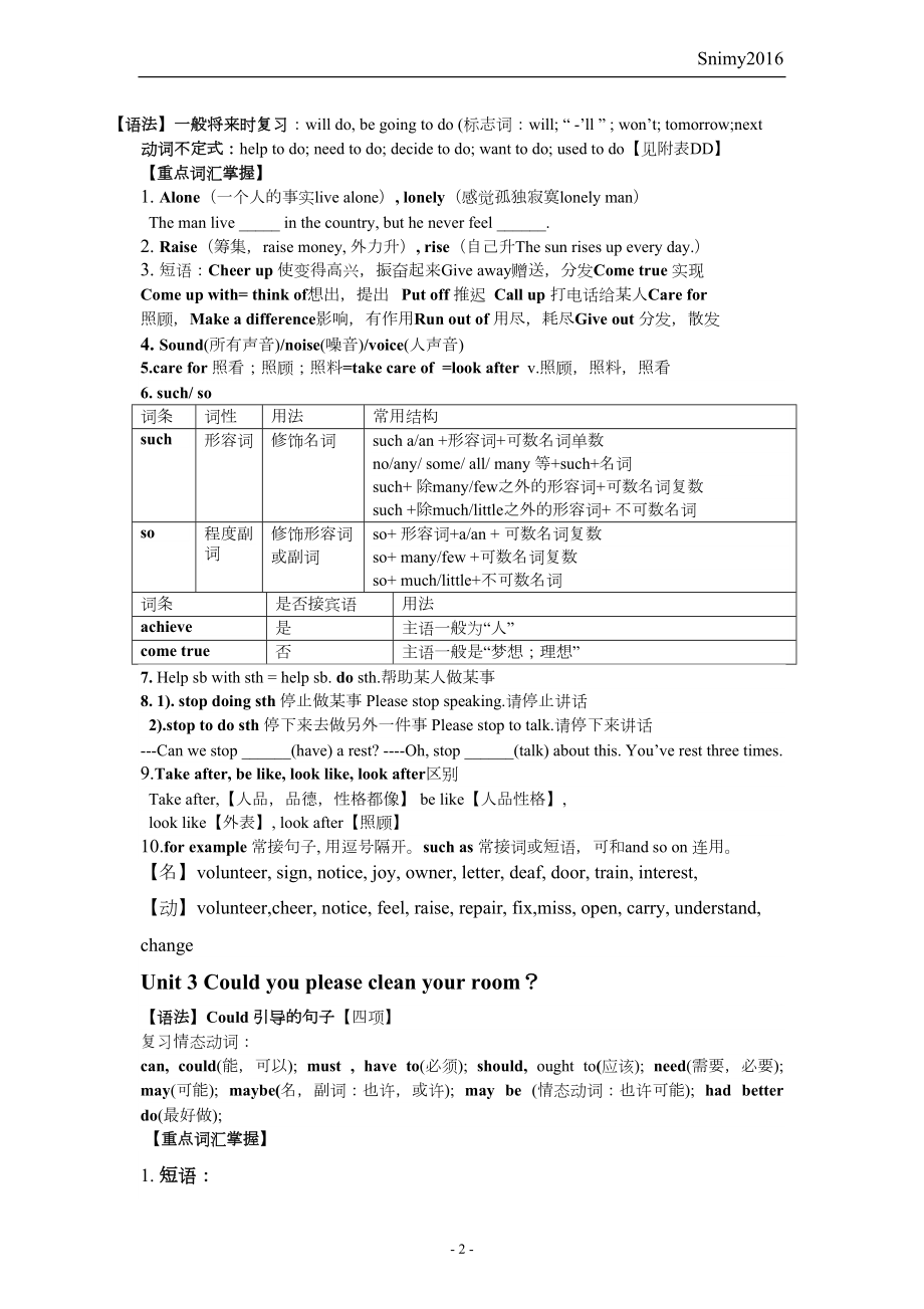 初二下学期英语期中复习(知识点梳理)(DOC 7页).doc_第2页