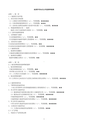 地理学考知识点考查频率梳理(DOC 7页).doc