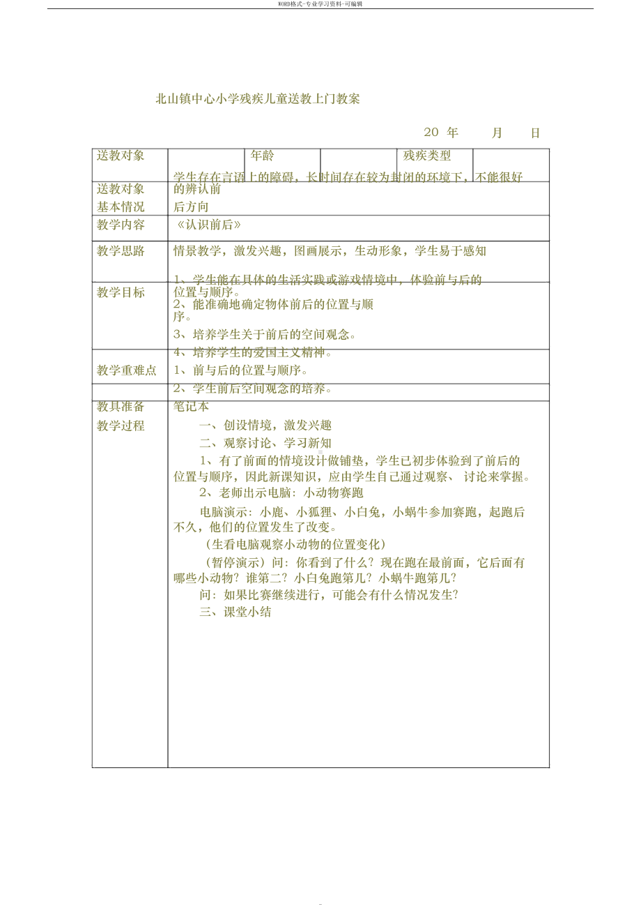 小学残疾儿童送教上门教案(DOC 21页).docx_第2页