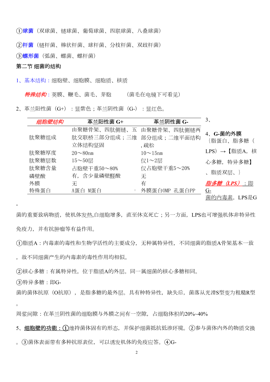 医学微生物学笔记知识点总结期末复习资料(DOC 54页).doc_第2页