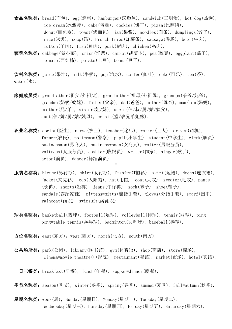 冀教版小学英语总复习资料全(DOC 27页).doc_第2页