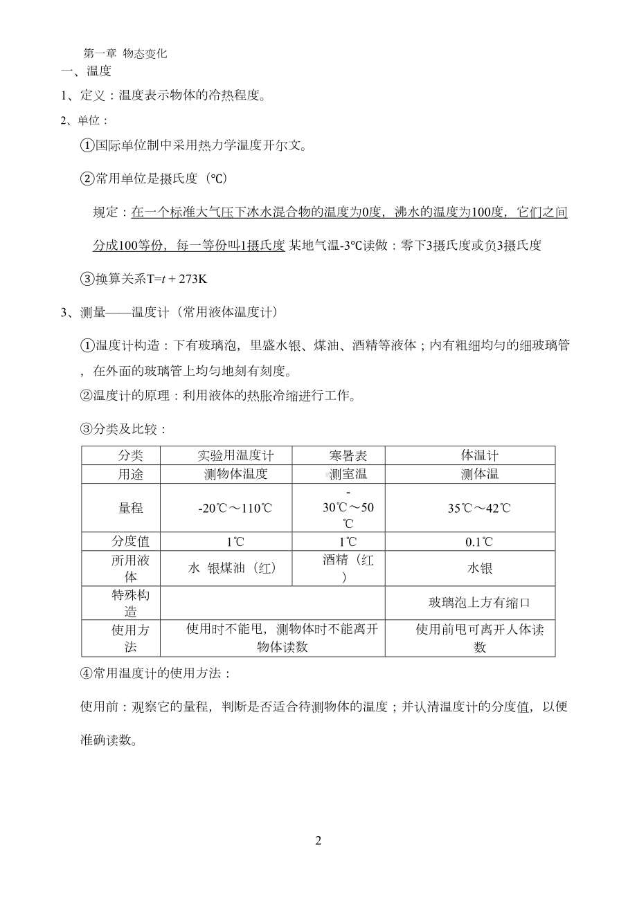 北师大版八年级上册物理知识点总结(DOC 10页).doc_第2页