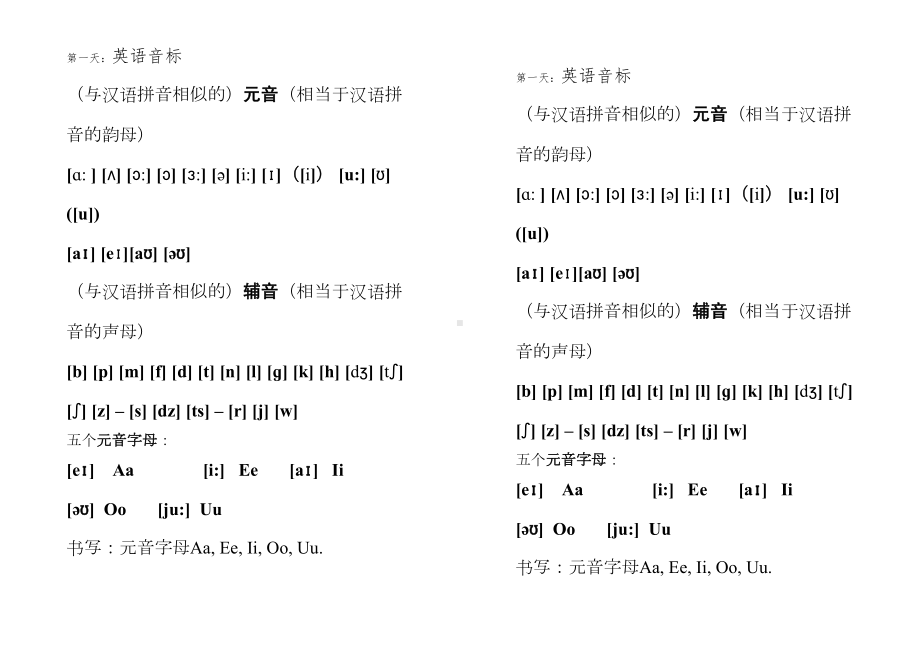 小学英语入门音标练习(DOC 22页).doc_第1页