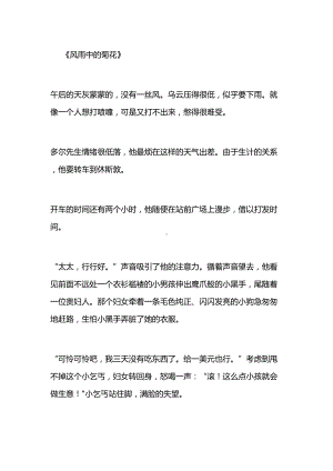 小升初语文阅读理解习题(DOC 15页).doc