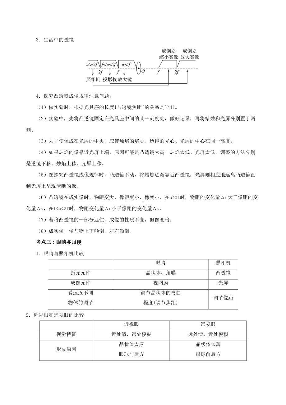 备考2019年中考物理知识点复习专练(知识点精讲)专题04透镜及其应用(含解析)(DOC 10页).docx_第2页