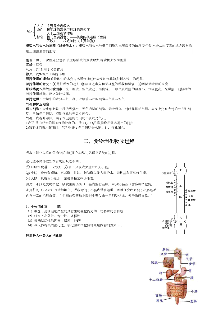 华师大初中生物复习要点word版本(DOC 9页).docx_第2页