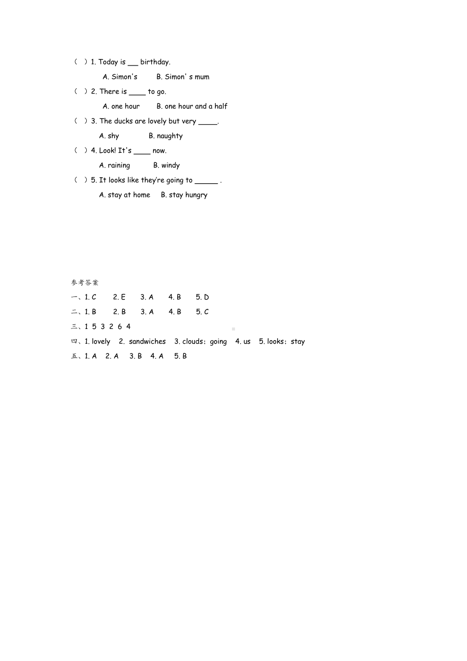 外研版英语六年级下册Module-2-课课练习题含答案(DOC 5页).docx_第2页