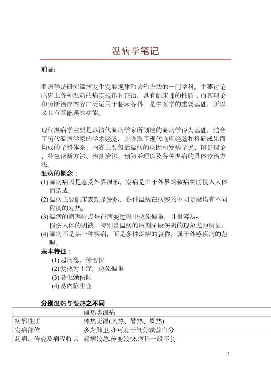 温病学笔记汇总(DOC 12页).doc_第1页