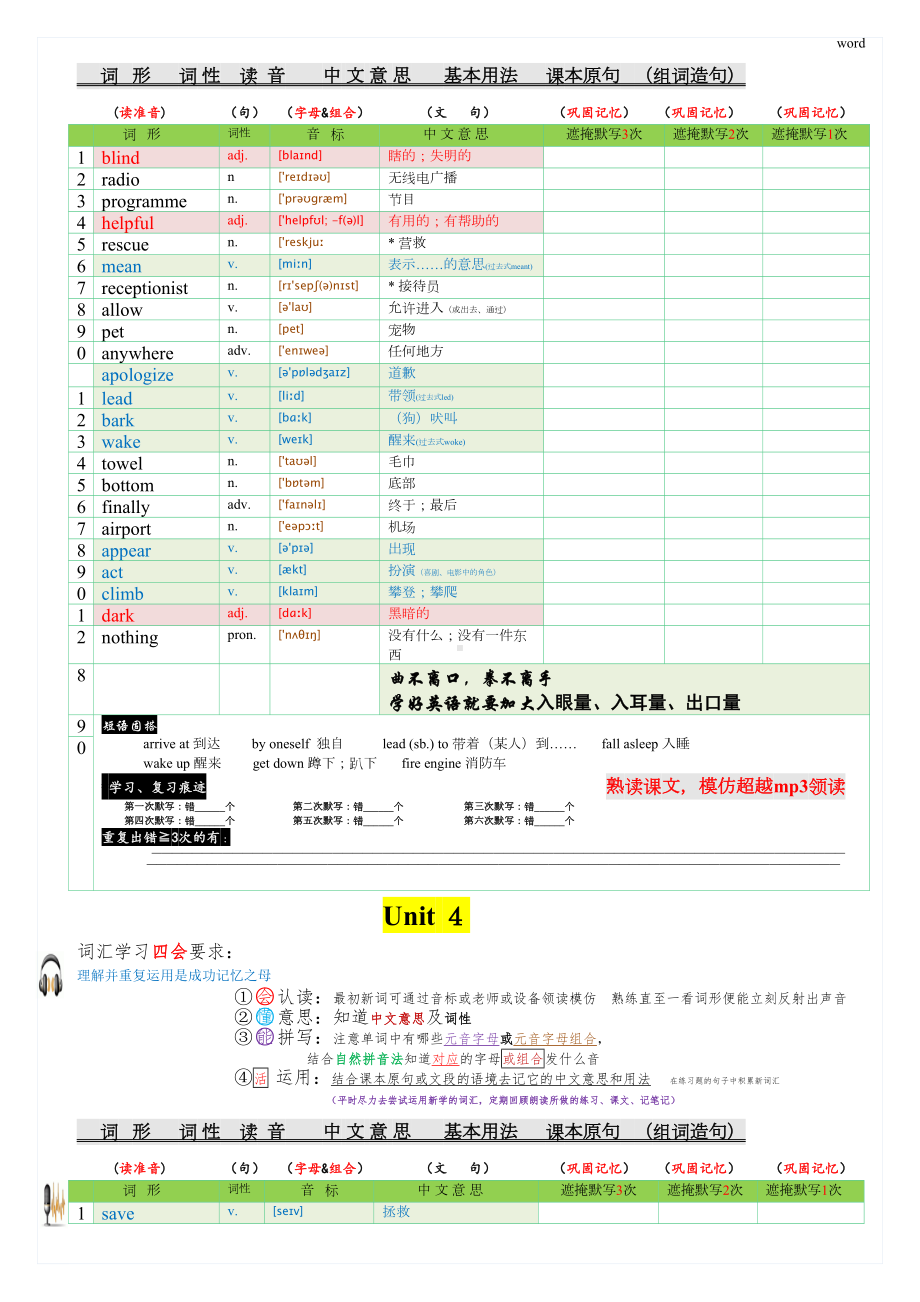 沪教牛津版广州深圳-初一7下-单词默写表(DOC 7页).doc_第3页