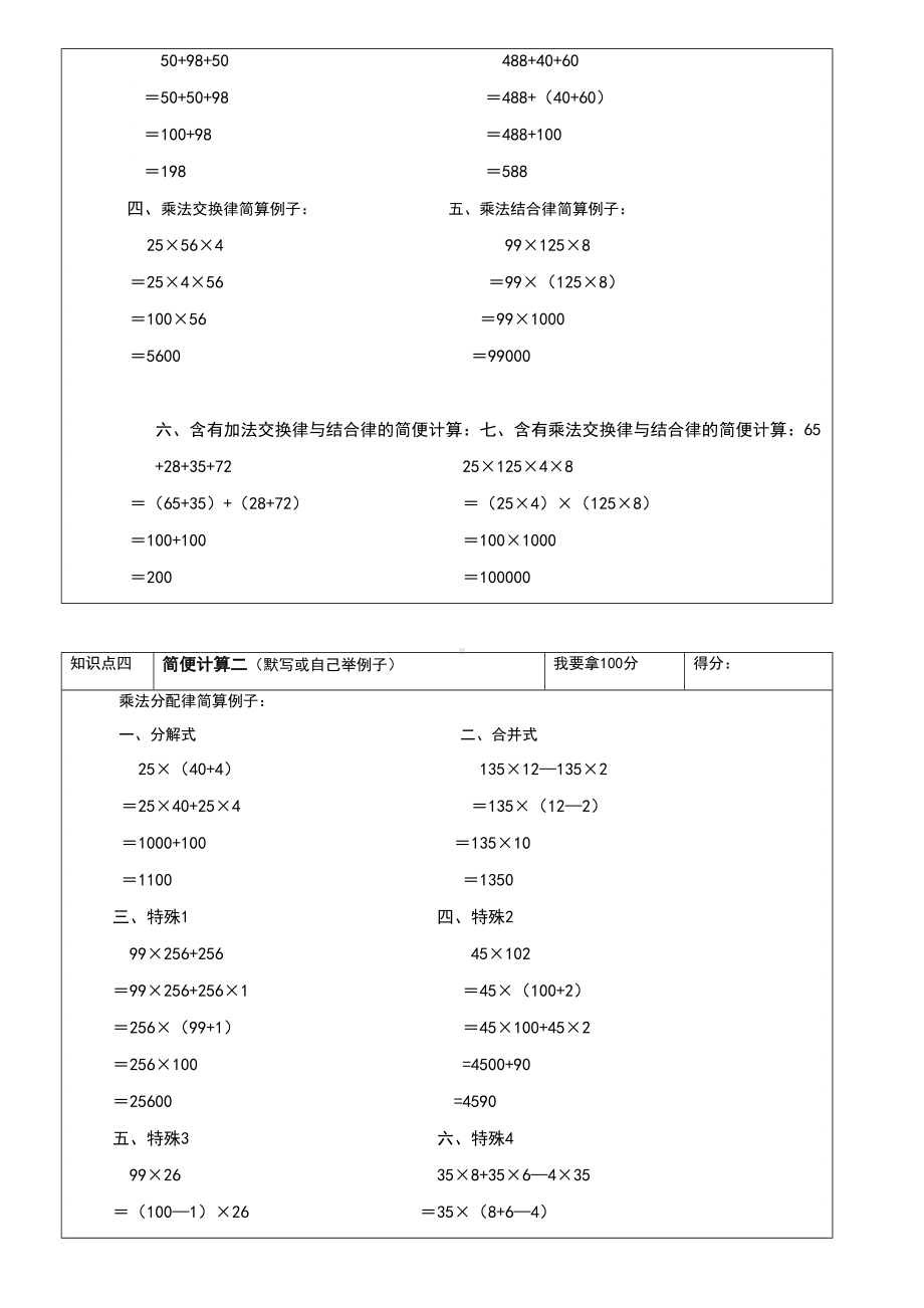 新版人教版小学四年级下册数学知识点总结(DOC 6页).doc_第2页