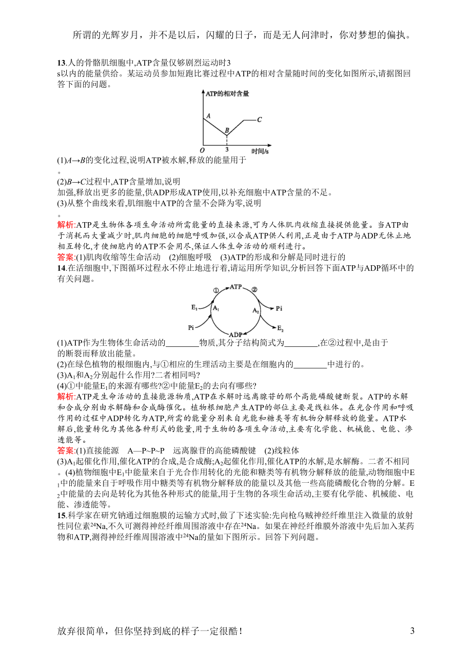 细胞的能量通货ATP练习题(供参考)(新)(DOC 4页).doc_第3页