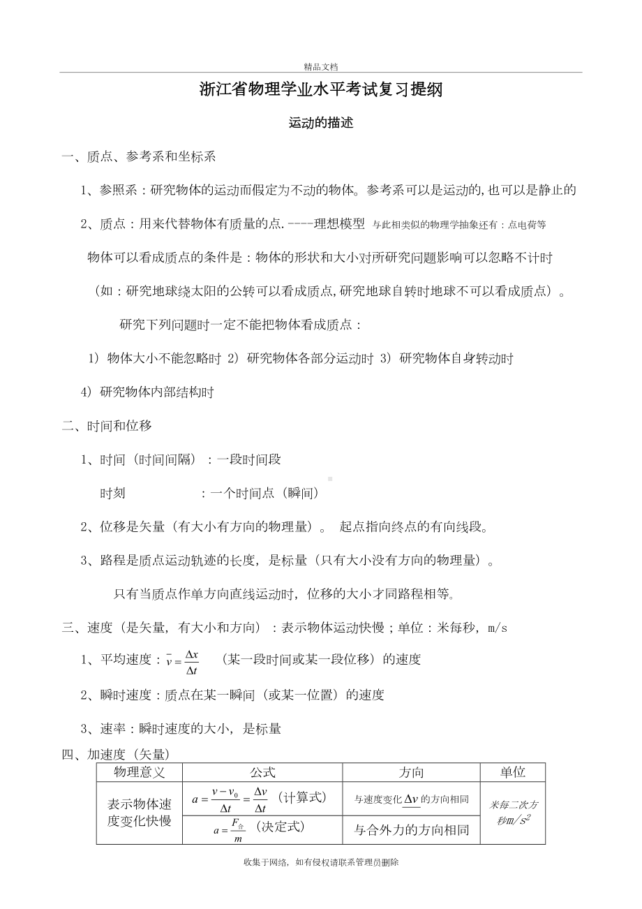 浙江省物理学业水平考试复习提纲知识讲解(DOC 16页).doc_第2页