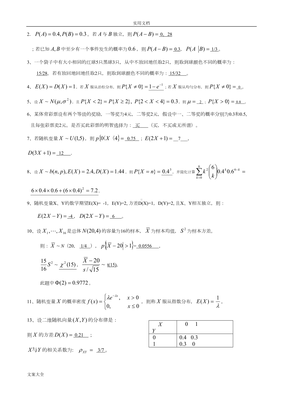 概率论与数理统计期末试卷及(新颖7)(DOC 12页).doc_第3页