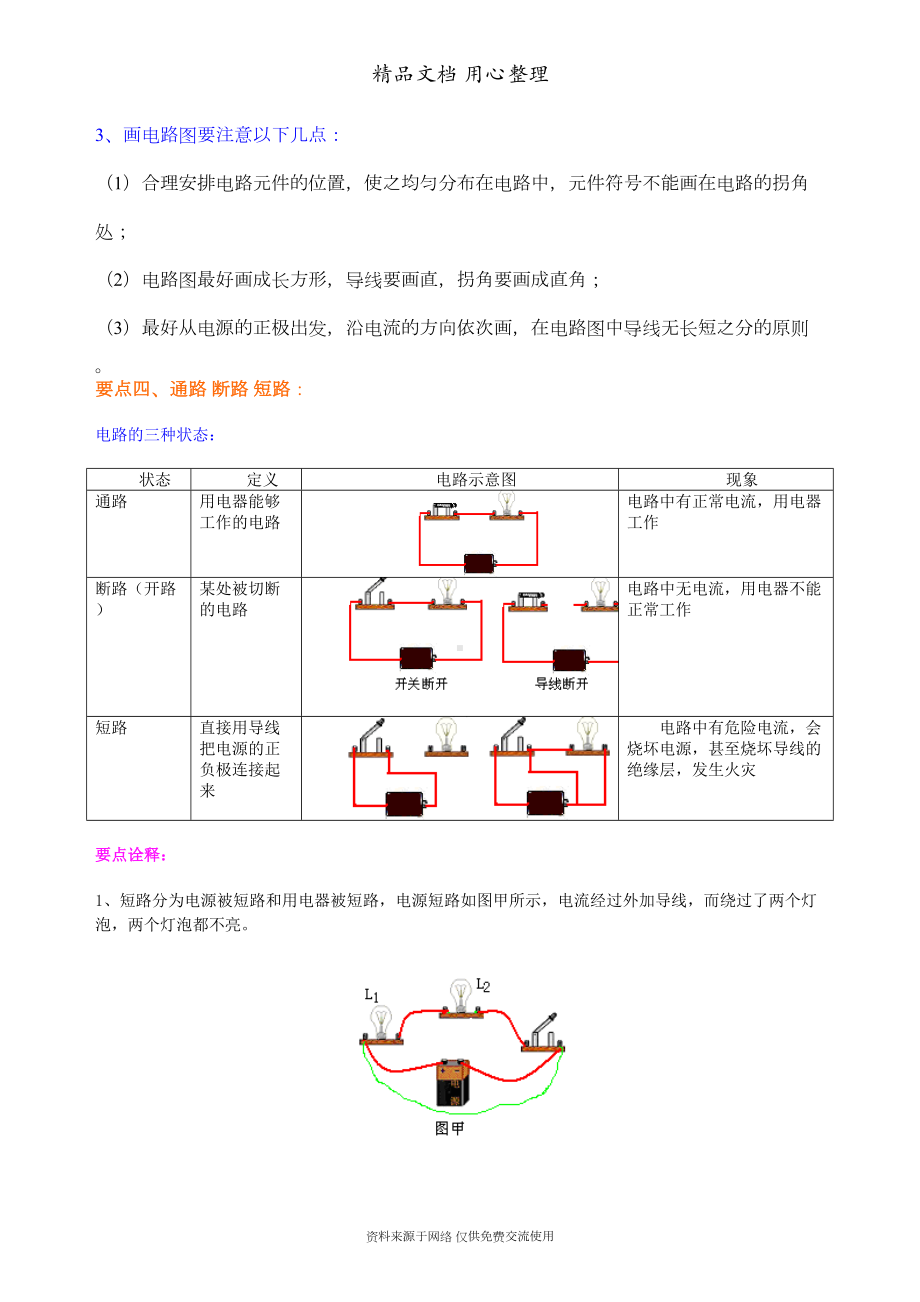 新人教版九年级全册物理[电流和电路-知识点整理及重点题型梳理](DOC 7页).doc_第3页