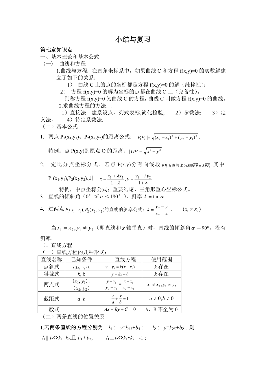 直线与圆的方程复习1.doc_第1页