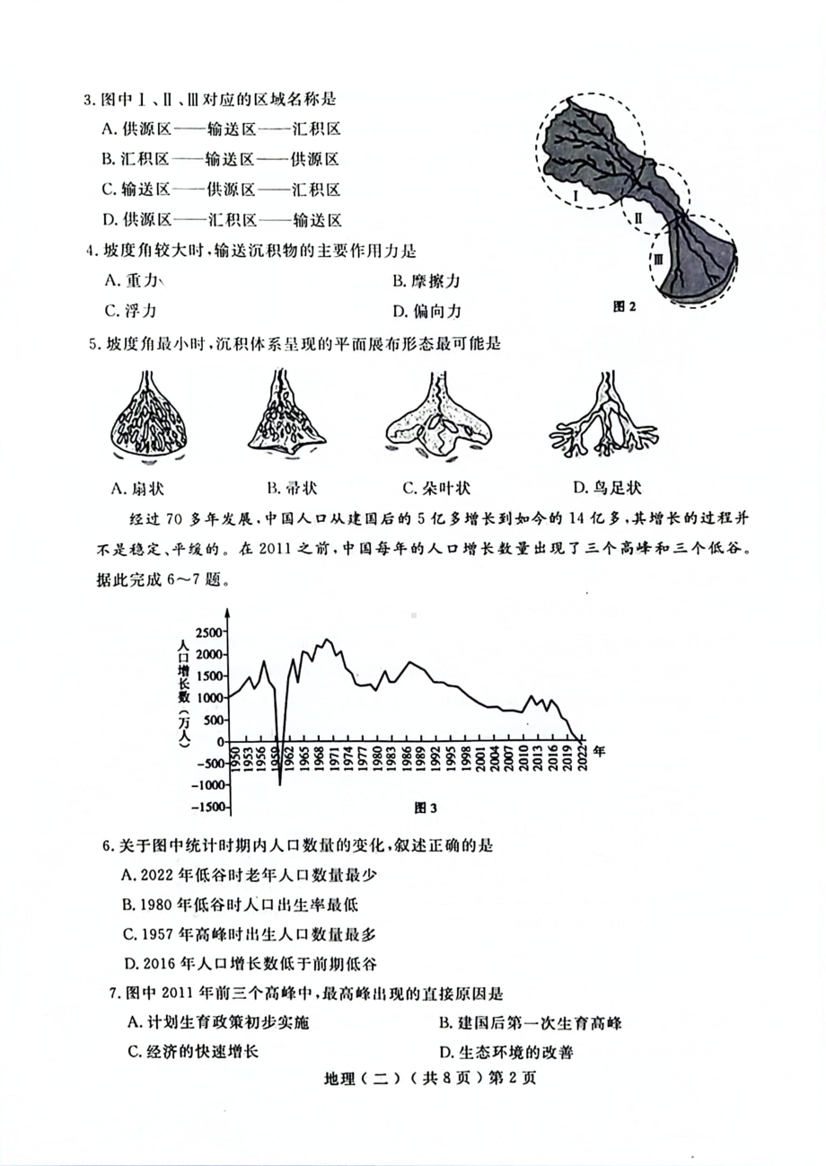 山东省聊城市2023届高考二模地理试卷+答案.pdf_第2页