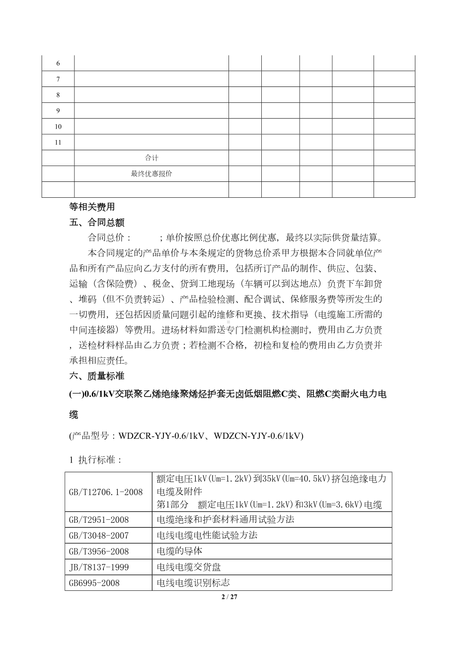 电缆采购标准合同资料(DOC 24页).doc_第2页