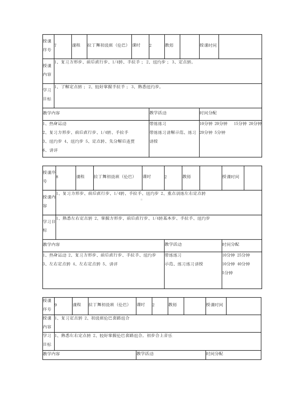 少儿初级拉丁舞教案1全解(DOC 18页).doc_第3页