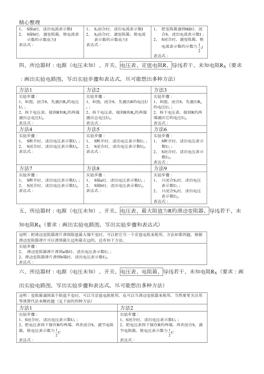 常见的测电阻的办法汇总版及练习测试(DOC 7页).doc_第2页