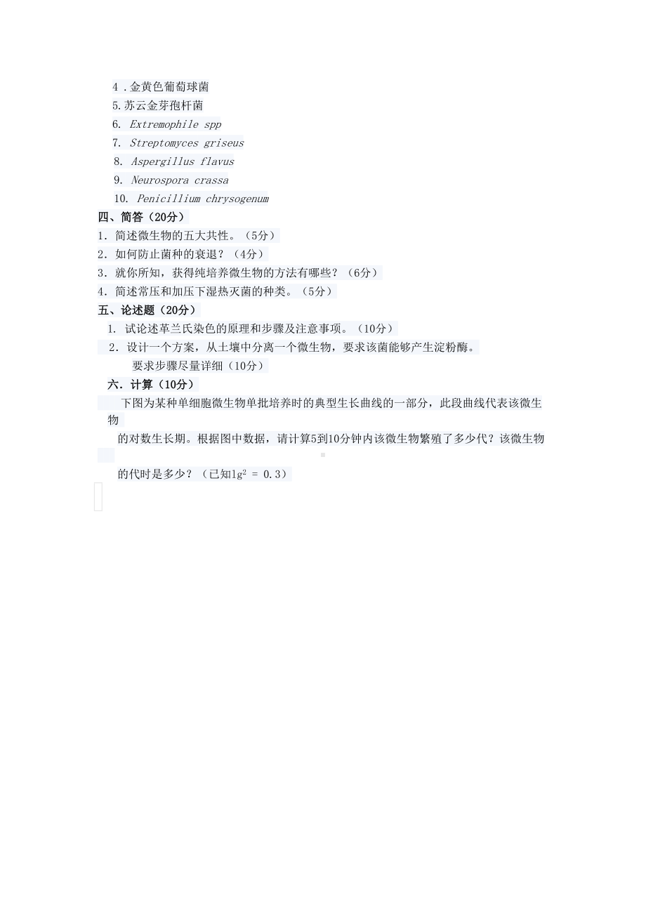 河南XX学院微生物学自测试题1(DOC 5页).doc_第2页