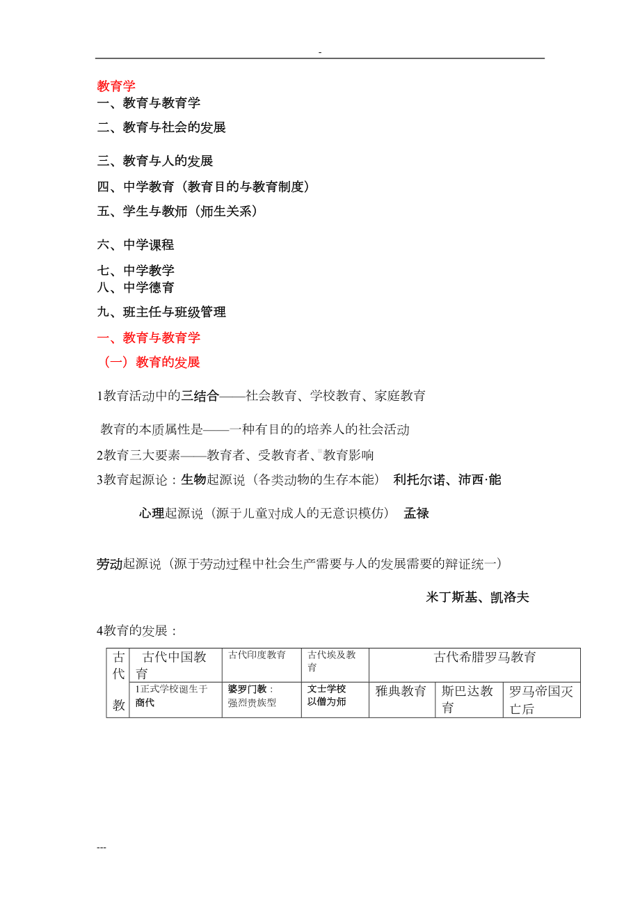 教育学笔记(表格式整理版)精华(DOC 10页).doc_第1页