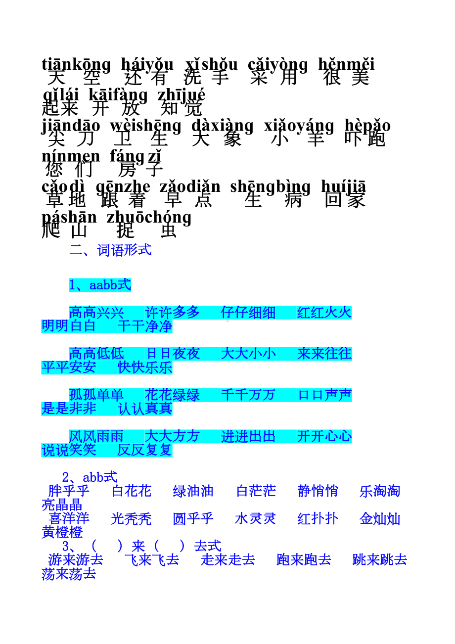 最新编人教版一年级语文下册期末复习资料(DOC 18页).doc_第3页