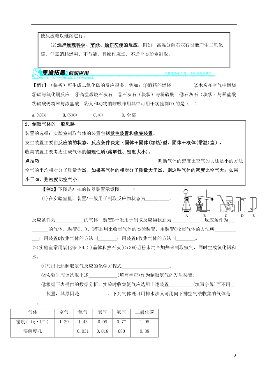 山东省广饶县广饶街道XX学校中考化学知识点复习-第6单元-课题2-二氧化碳制取的研究-精(DOC 6页).doc_第3页