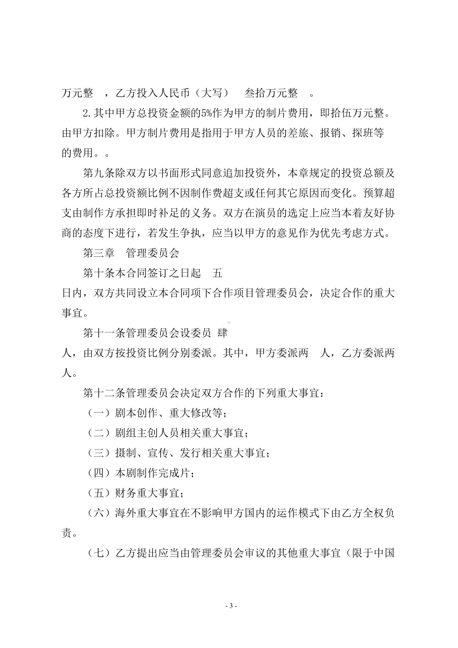 电视剧合作拍摄合同(经典详细)(DOC 14页).doc_第3页