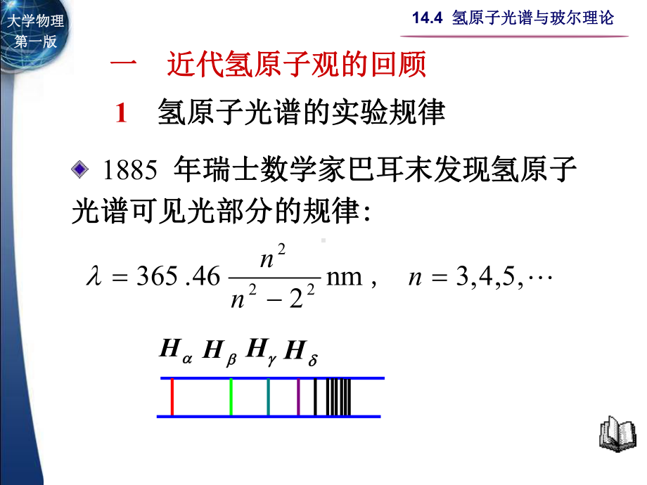 144-氢原子光谱与玻尔理论解读课件.ppt_第1页