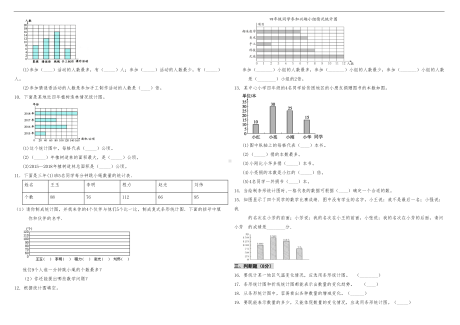 新人教版数学四年级上册第七单元测试卷(含答案)(DOC 6页).doc_第2页