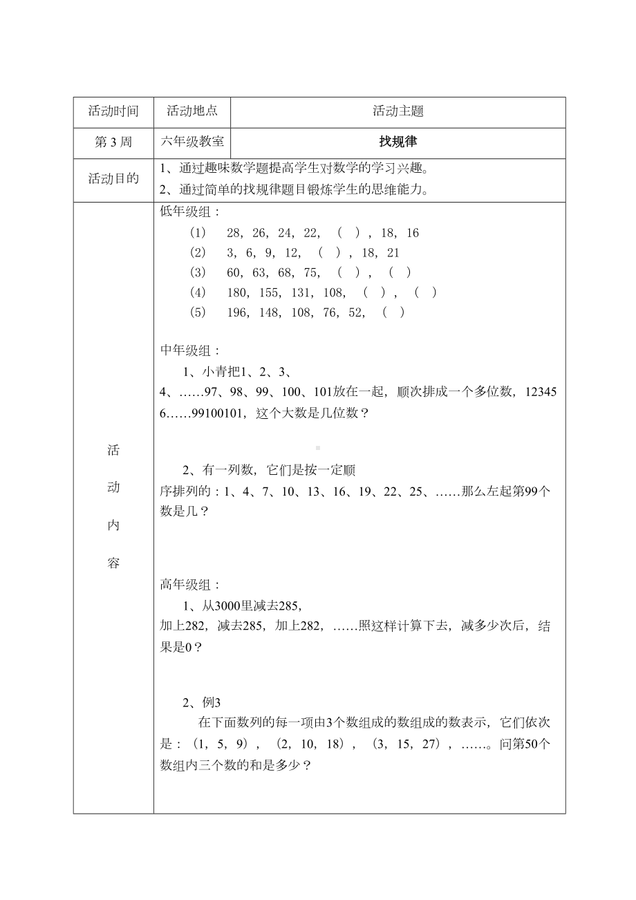 数学兴趣小组活动记录(表)(DOC 14页).doc_第3页