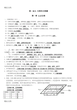 最新人教版七年级上册生物知识点归纳(DOC 9页).doc