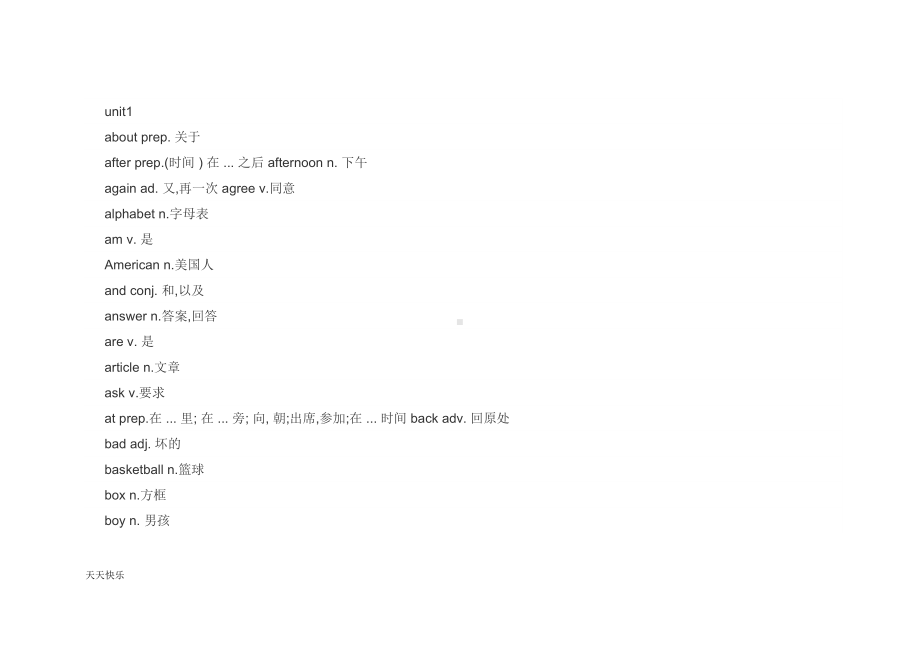 新版剑桥国际英语教程1词汇手册(DOC 57页).doc_第1页