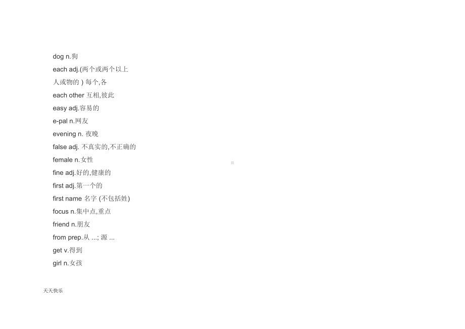 新版剑桥国际英语教程1词汇手册(DOC 57页).doc_第3页