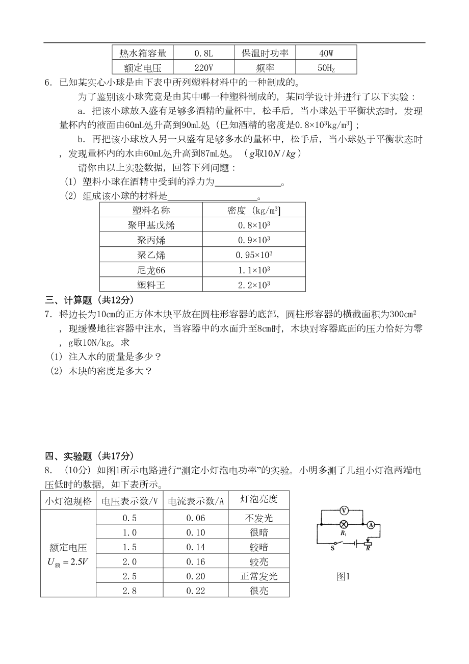 广东省高州市初中物理“缅茄杯”学科竞赛试题(DOC 5页).doc_第2页